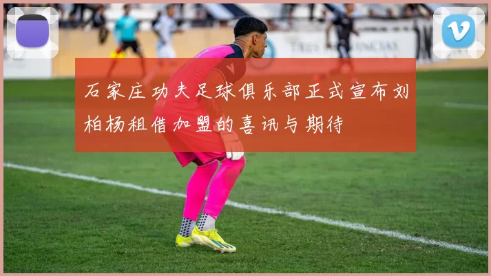 石家庄功夫足球俱乐部正式宣布刘柏杨租借加盟的喜讯与期待
